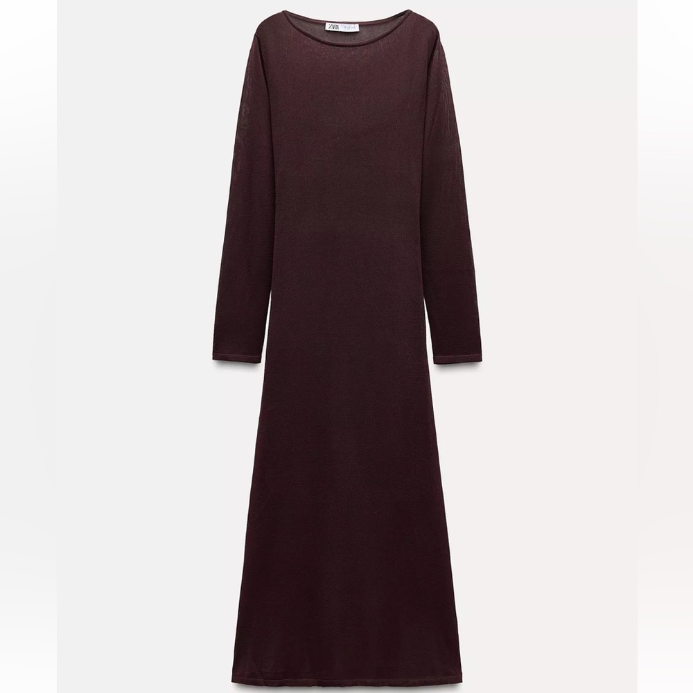 Zara fine knit belted dress worn once